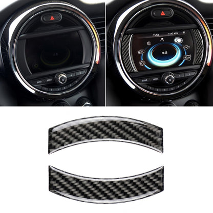 2 PCS Car F Chassis Navigation Panel Carbon Fiber Decorative Sticker for BMW Mini Cooper Countryman Clubman F54 / F55 / F56 / F60, For BMW Mini F55