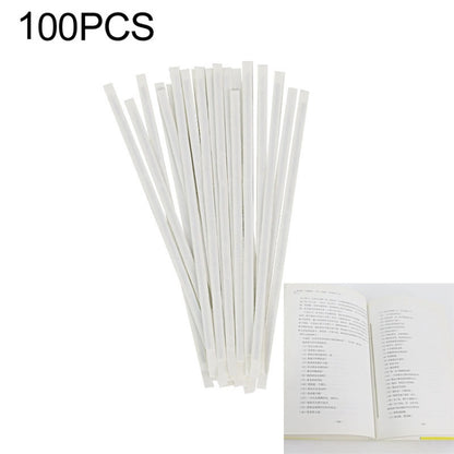 100pcs 10cm Iron-based EM Anti-Theft Double Sided Magnetic Strip for Book Security, 10cm Iron-based