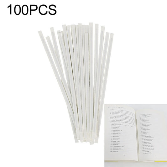 100pcs 10cm Iron-based EM Anti-Theft Double Sided Magnetic Strip for Book Security, 10cm Iron-based