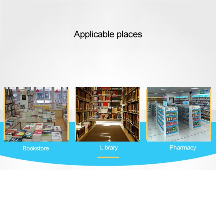 100pcs 10cm Iron-based EM Anti-Theft Double Sided Magnetic Strip for Book Security, 10cm Iron-based
