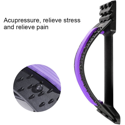 Lumbar Traction Stretching Device Posture Corrector Waist Support Spine Pain Relief Back Massage Stretcher, Black Purple, Black Red, Red White, White Green, White Blue, White Purple, Black Green, Black Blue