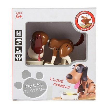 Creative Cartoon Edacious Puppy Automatic Money Eating Coin Saving Box, Dog Bank