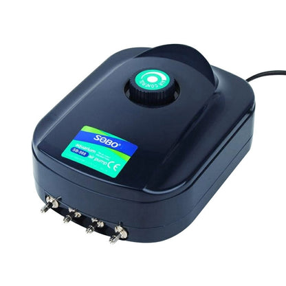 مضخة هواء أكسجين لحوض السمك SOBO SB-988، 12 واط، 4 منافذ، تدفق قابل للتعديل، صامتة، مضخة هواء أكسجين لحوض السمك، SOBO SB-988