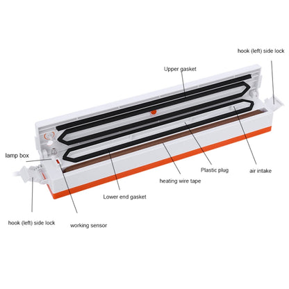 Sealing Film Roll Film PP Material Transparent Seal Film Cup, Vacuum Sealing Machine, EU Plug, US Plug