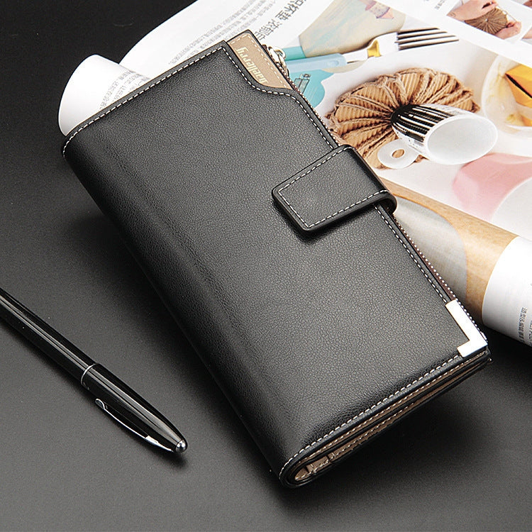 Baellerry Men Long Wallet New Style Young Fashion Hand Bag Wallet