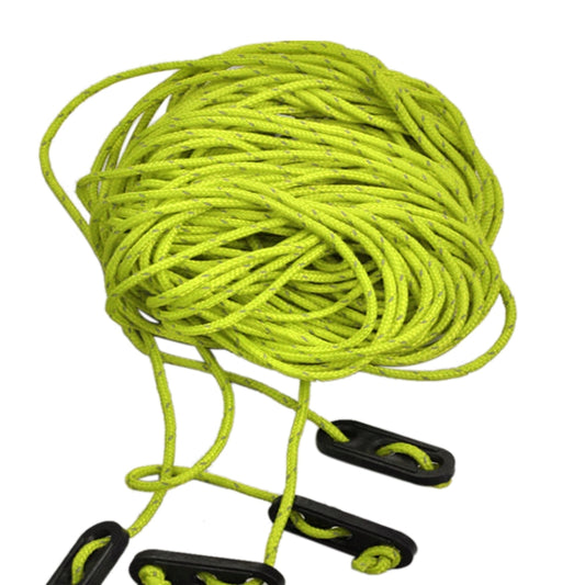 حبل عاكس للخيمة من Naturehike NH15A001-G للتخييم في الهواء الطلق، مقاس 4*4، مزود بحبل عاكس، وحبل تثبيت، وحبل باراكورد، متوفر بألوان عشوائية، حبل عاكس للخيمة باللون الأخضر