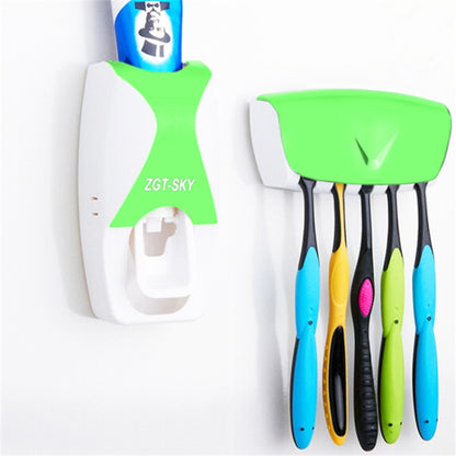 Automatic Toothpaste Dispenser Set with 5 Toothbrush Holder