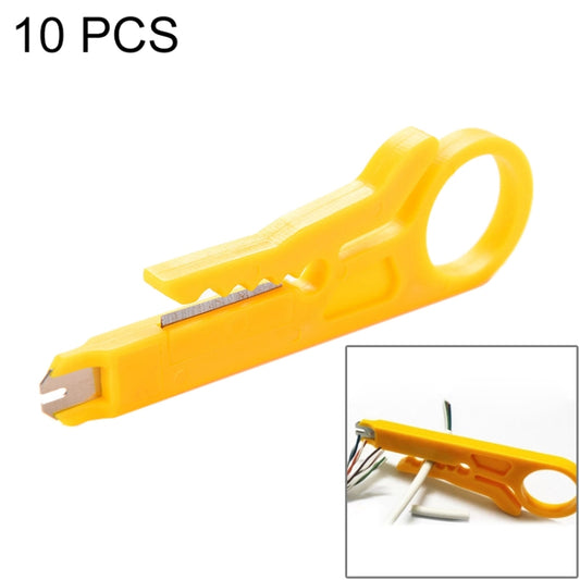 10 PCS Mini Cable Crimping Tool Punch Down Cutter for RJ45 Cat5 Network Cable, Data Telephone Cable, Computer UTP Cable, 10 PCS