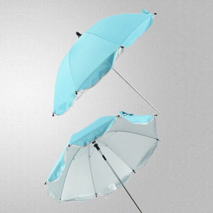 Adjustable Laciness Umbrella For Golf Carts, Baby Strollers/Prams And Wheelchairs To Provide Protection From Rain And The Sun, Azure, Pink