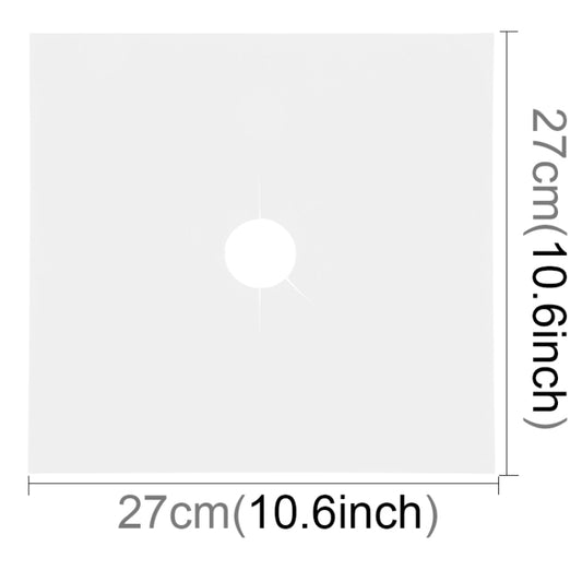 Gas Furnace Surface Ultra-thin Fibre Material Stovetop Protective Cleaning Pad, Size: 27*27cm, 0.12mm (Silver), 0.12mm