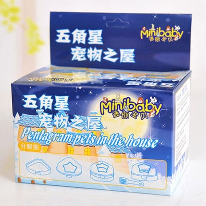 Pet Five-pointed Star Hamster Bathroom Small Pets Bathing Basin Detachable Ventilation Pet Bath Tubs, Random Color Delivery, Star Hamster Bathroom