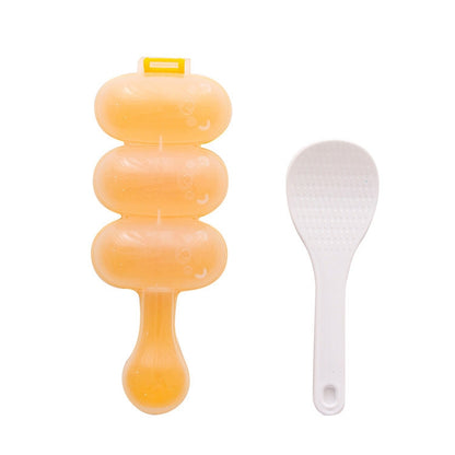 Cute Style Food-grade Sushi Rice Ball Shaker Mold with Spoon for Kids, Random Color Delivery, Spoon Shape