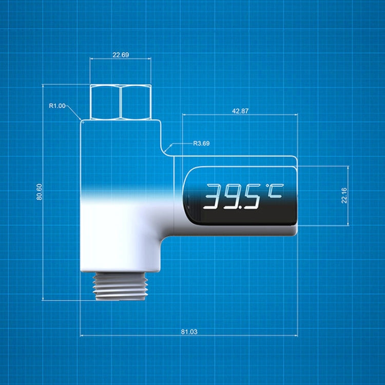 BD-LS-01 مقياس حرارة الماء السلبي بشاشة LED قابل للدوران 360 درجة، الجيل الأول