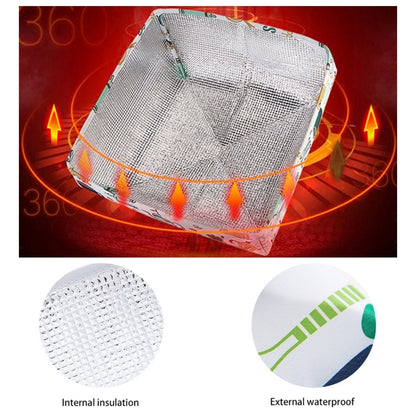 Foldable Thickened Aluminum Foil Food Heat Preservation Cover, Size: L (37 x 37 x 15cm), Size: L Red