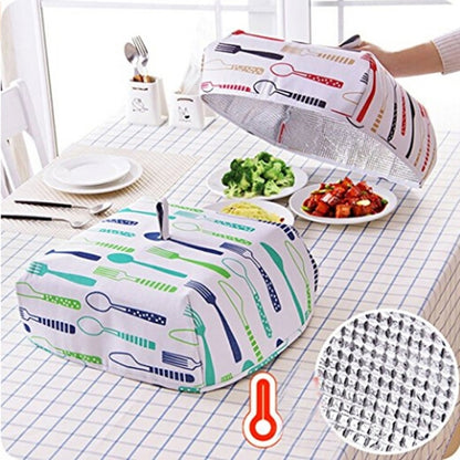 Foldable Thickened Aluminum Foil Food Heat Preservation Cover, Size: L (37 x 37 x 15cm), Size: L Red