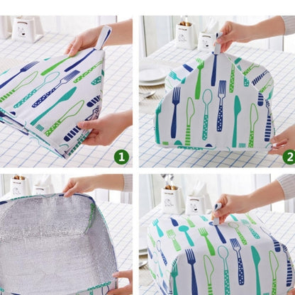 Foldable Thickened Aluminum Foil Food Heat Preservation Cover, Size: L (37 x 37 x 15cm), Size: L Red