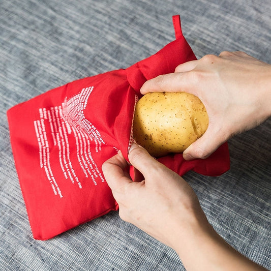 Washable Reusable Microwave Potato Cooker Bag (Cooks Up to 4 Potatoes At The Same Time), Size: 26.7*17.6cm, Potato Cooker Bag