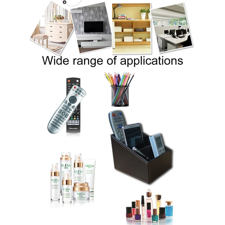 PU Leather Three Grid Desktop Organizer Box Remote Controllers Storage Box Case Sundries Box, HC1665A, HC1665B