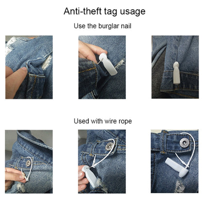 100pcs HTG-005 Small Hammer Anti-theft Magnetic Buckle EAS Anti-theft Sound and Magnetic Button Label for Supermarket Commodities, Random Color Delivery, HTG-005 Small Hammer
