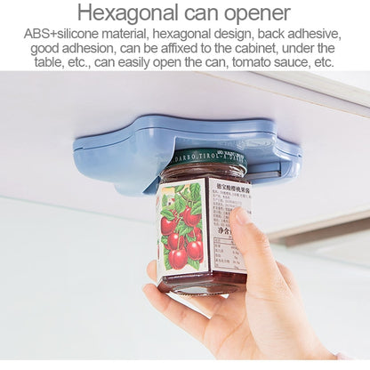 Effortless Bottle Can Opener Under the Kitchen Cabinet Countertop Lid Remover, GX-4003 (Green)