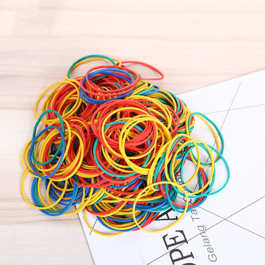 Assorted Color Sturdy Stretchable Elastic Rubber Bands School Office Supplies Stationery, 1KG Per Bag, Assorted Color