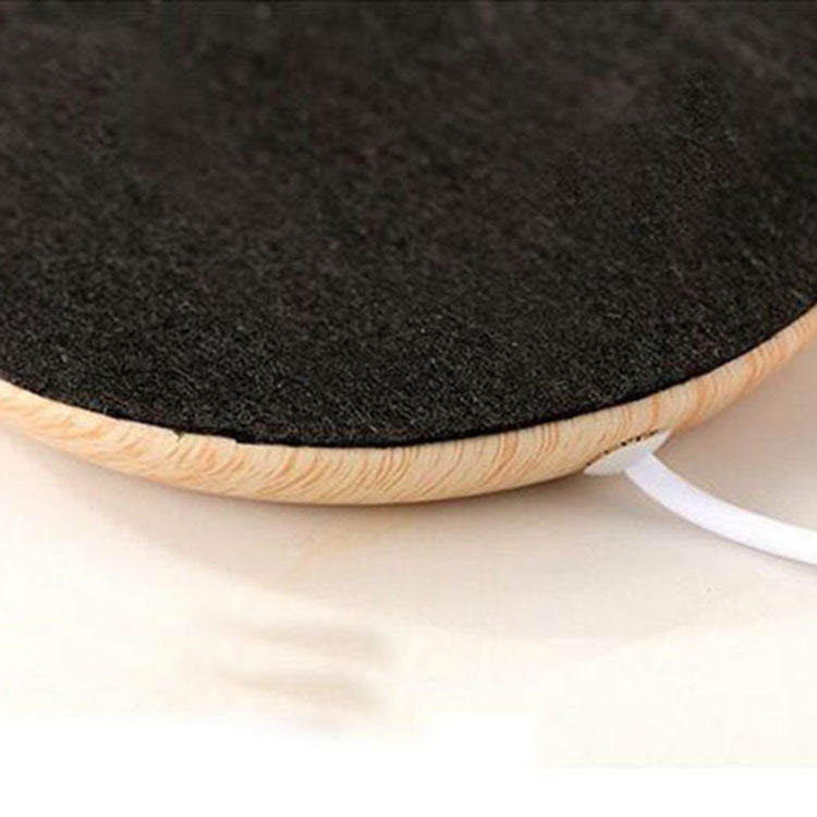 وسادة تسخين أكواب مكتبية USB بتصميم رخامي من الخشب والحبوب، وسادة تسخين لمشروبات الشاي والقهوة، لون عشوائي للتسليم