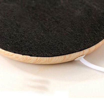 وسادة تسخين أكواب مكتبية USB بتصميم رخامي من الخشب والحبوب، وسادة تسخين لمشروبات الشاي والقهوة، لون عشوائي للتسليم