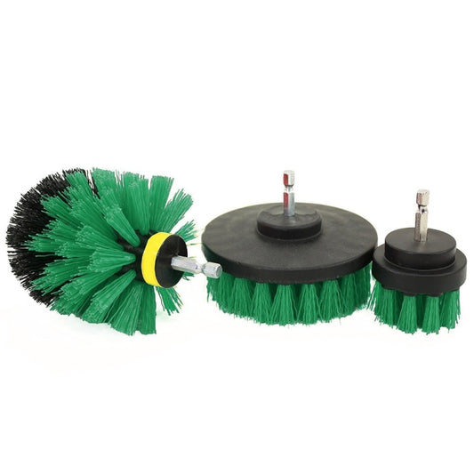 3 PCS Bathroom Kitchen Cleaning Brushes Kit for Electric Drill, 3 in 1 (Green), 3 in 1 (Blue), 3 in 1 (Red), 3 in 1 (Yellow)
