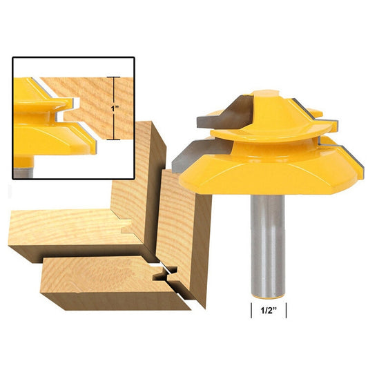 1/2 x 2-3/4 Shank Woodwork 45 Degree Engagement Tenon Cutter Blade Right Angle Accessories Knife Woodworking Tools, 1/2 x 2-3/4