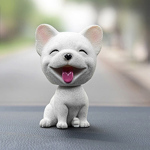 Shaking Head Dog Car Ornaments Resins Lovely Cartoon Dog New Year Gifts with Double-sided Adhesive Tape, Bulldog Cartoon Dog, Husky Dog Cartoon Dog, Corgi Dog Cartoon Dog, White Teddy Cartoon Dog, Brown Teddy Cartoon Dog, Yellow Teddy Cartoon Dog������...