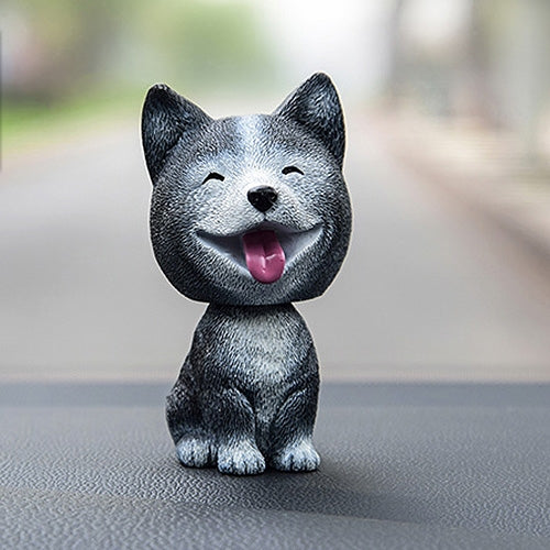Shaking Head Dog Car Ornaments Resins Lovely Cartoon Dog New Year Gifts with Double-sided Adhesive Tape, Bulldog Cartoon Dog, Husky Dog Cartoon Dog, Corgi Dog Cartoon Dog, White Teddy Cartoon Dog, Brown Teddy Cartoon Dog, Yellow Teddy Cartoon Dog������...