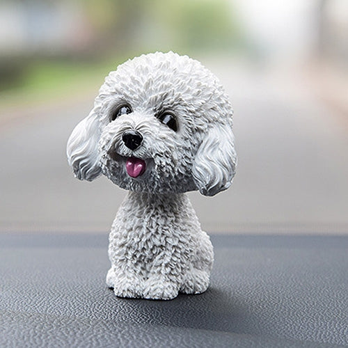 Shaking Head Dog Car Ornaments Resins Lovely Cartoon Dog New Year Gifts with Double-sided Adhesive Tape, Bulldog Cartoon Dog, Husky Dog Cartoon Dog, Corgi Dog Cartoon Dog, White Teddy Cartoon Dog, Brown Teddy Cartoon Dog, Yellow Teddy Cartoon Dog������...