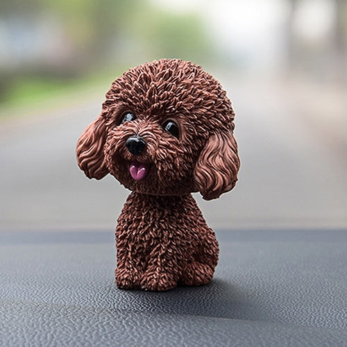 Shaking Head Dog Car Ornaments Resins Lovely Cartoon Dog New Year Gifts with Double-sided Adhesive Tape, Bulldog Cartoon Dog, Husky Dog Cartoon Dog, Corgi Dog Cartoon Dog, White Teddy Cartoon Dog, Brown Teddy Cartoon Dog, Yellow Teddy Cartoon Dog������...