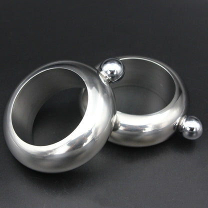 Fashion Creative 100ML Thickened Stainless Steel Bracelet Jug  3.5 Oz, Silver
