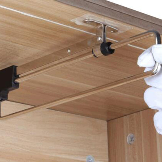 Telescopic Rail Pull-Out Wardrobe Clothes Hanger(35cm), 35cm