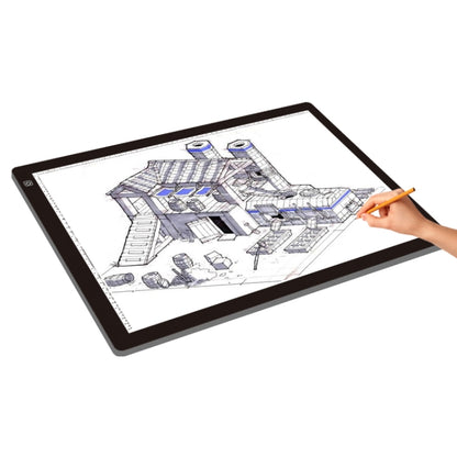 لوحات رسم أكريليك قابلة للتعتيم بثلاثة مستويات سطوع، مقاس A2، 23 واط، 12 فولت، LED، لرسم الأنمي، مع محول طاقة، مقاس A2 مع محول طاقة