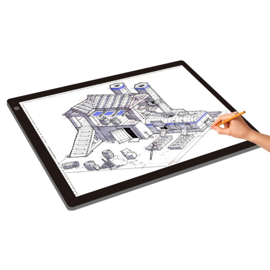 لوحات رسم أكريليك قابلة للتعتيم بثلاثة مستويات سطوع، مقاس A2، 23 واط، 12 فولت، LED، لرسم الأنمي، مع محول طاقة، مقاس A2 مع محول طاقة
