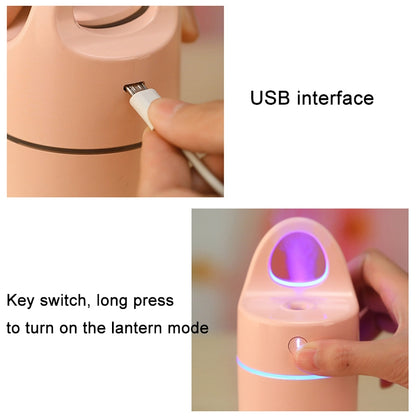 مرطب هواء محمول صغير الحجم 1.5 واط - 2 واط 175 مل، مزود بمنفذ USB، مرطب هواء بالأيونات السالبة، جهاز تجميل ومكمل غذائي مع إضاءة LED ملونة