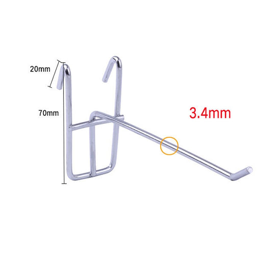 10pcs 3.5mm Supermarket Iron Grid Shelf Hook, Length: 15cm, 3.5mm  15cm