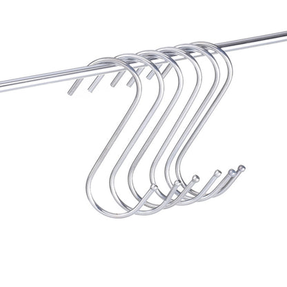 10pcs 3mm Multi-functional S-shaped Stainless Steel Metal Hook, Length: 7cm, 7cm