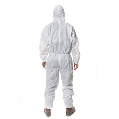 3M 4515 One-piece White Anti-static Anti-chemical Dustproof Sandblasting Suit with Cap, Size: L, 3M L