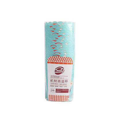 24pcs / Pack Round Lamination Cake Cup Muffin Cases Chocolate Cupcake Liner Baking Cup, Size: 7 x 6  x 5.5cm, Random Color Delivery, 6.8 x 5 x 3.9cm