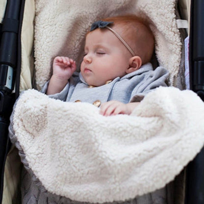 Thick Baby Swaddle Wrap Knit Envelope Sleeping Bag Newborn Infant Warm Bands Indoor Infant Stroller Sleeping Bag