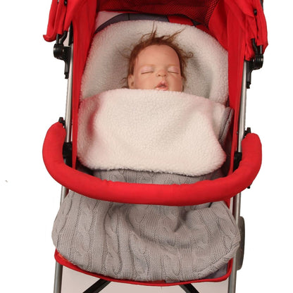 Thick Baby Swaddle Wrap Knit Envelope Sleeping Bag Newborn Infant Warm Bands Indoor Infant Stroller Sleeping Bag