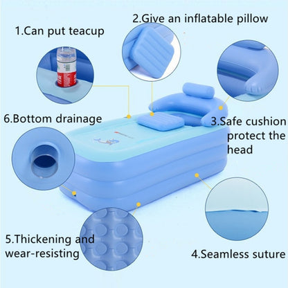 YT-038 Collapsible Sponge Bottom Inflatable Warm Bath Adult Bath Baby Swimming Pool with Charging Pump