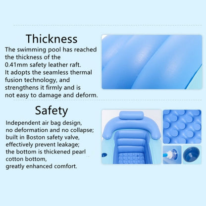 YT-038 Collapsible Sponge Bottom Inflatable Warm Bath Adult Bath Baby Swimming Pool with Charging Pump