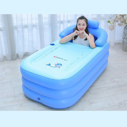 YT-038 Collapsible Sponge Bottom Inflatable Warm Bath Adult Bath Baby Swimming Pool with Charging Pump