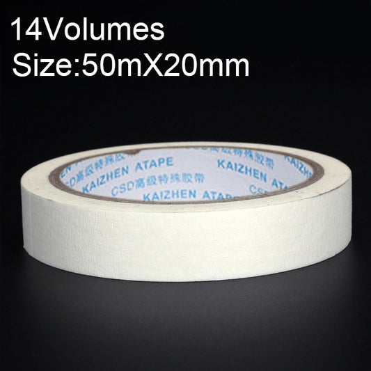 14 Volumes High Adhesion Decoration Spraying Masking office Writing Beautiful Paper Tape, Size: 50m x 20mm, Size: 50m x 20mm