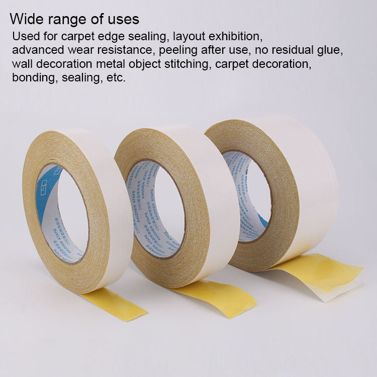 Double-sided Strong Mesh Cloth Base Tape Seamless Wear-resistant Tape , Size: 25m x 20mm, Size: 25m x 20mm