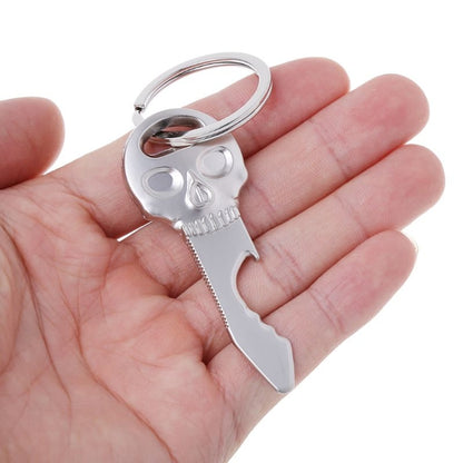 5 PCS Multi-function Skull Bottle Opener Key Chain Car Key Pendant, Size: 6.8x2.8cm, Skull shape